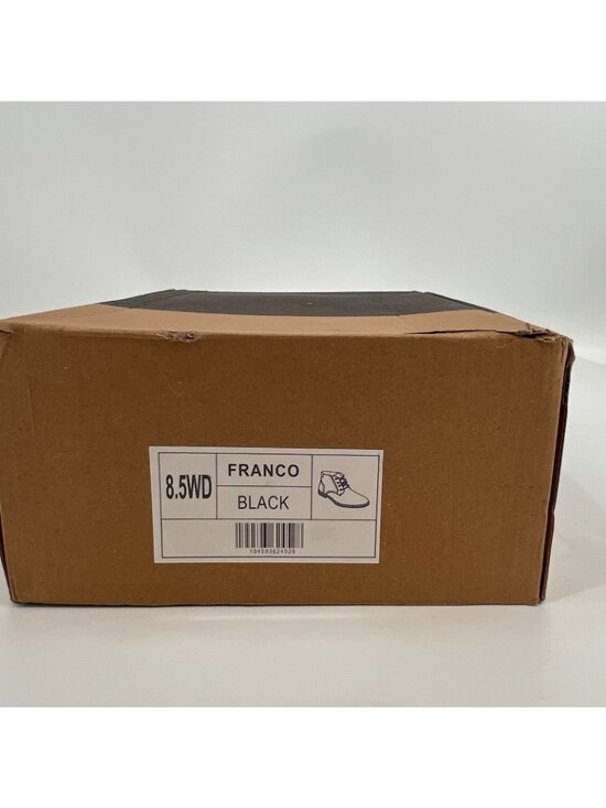Vance Co. Franco Wide Width Plain Toe Chukka Boot Size 8.5 WD Black